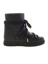 INUIKII SNEAKERS LEATHER ANKLE BOOT IN BLACK
