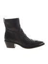 ASH DJANGO POINTED ANKLE BOOTS IN BLACK