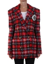 BALMAIN BALMAIN TARTAN TWEED OVER JACKET