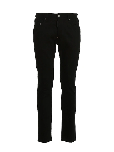 Dsquared2 16cm Skater Stretch Cotton Denim Jeans In Black