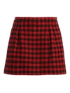 RED VALENTINO COUNTRY VICHY DIVIDED SKIRT