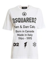 Dsquared2 Logo Printed T-shirt In White In White