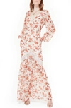 CAMI NYC THE FRANCIE FLORAL LONG SLEEVE MAXI DRESS,S20-63