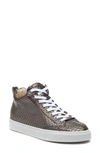 JSLIDES JSLIDES LEESA SNAKE EMBOSSED HIGH TOP SNEAKER,LEESA CUT