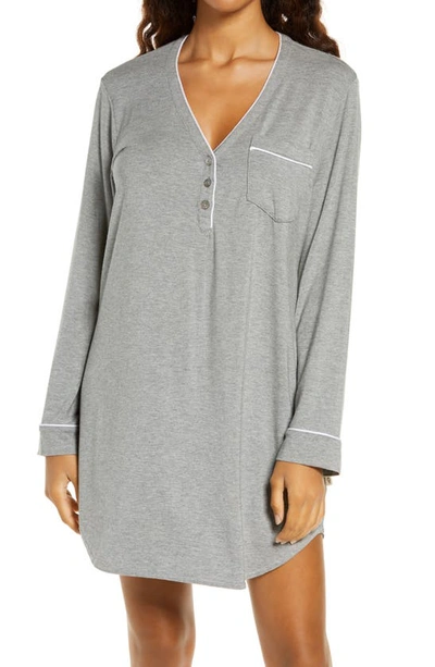 Ugg ® Henning Ii Henley Sleep Shirt In Grey Heather