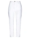 Frame Woman Pants White Size 27 Cotton, Recycled Cotton, Polyester In White
