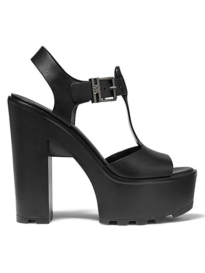 Michael Michael Kors Women's Sinead High Heel Platform Sandals In Light Cream