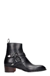 GIUSEPPE ZANOTTI SHELDON BUCK ANKLE BOOTS IN BLACK LEATHER,11471936