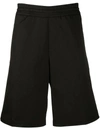 Neil Barrett Oversize Cotton Blend Canvas Shorts In Black