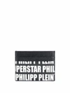 PHILIPP PLEIN PHILIPP PLEIN MEN'S BLACK LEATHER CARD HOLDER,MVG0260PLE004N0201 UNI