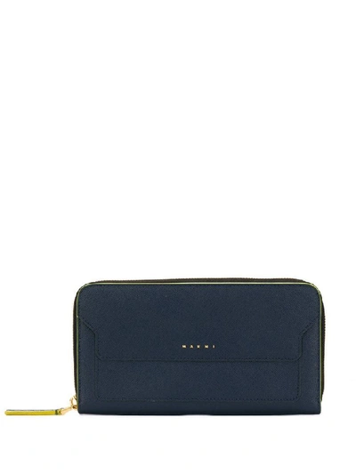 Marni Women's Blue Leather Wallet