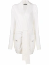 BALMAIN BALMAIN WOMEN'S WHITE WOOL CARDIGAN,TF03492K0920FA 40