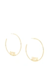 Gcds Oversized Single Hoop Earring In Gold