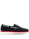Woolrich Man Loafers Midnight Blue Size 6 Soft Leather In Black