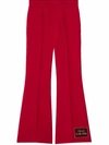 GUCCI GUCCI WOMEN'S RED SILK PANTS,621941ZAD886203 42