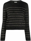 SAINT LAURENT SAINT LAURENT WOMEN'S BLACK VISCOSE jumper,613014YAND21039 L