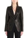 ANN DEMEULEMEESTER ANN DEMEULEMEESTER WOMEN'S BLACK LEATHER BLAZER,20011005P284099 36