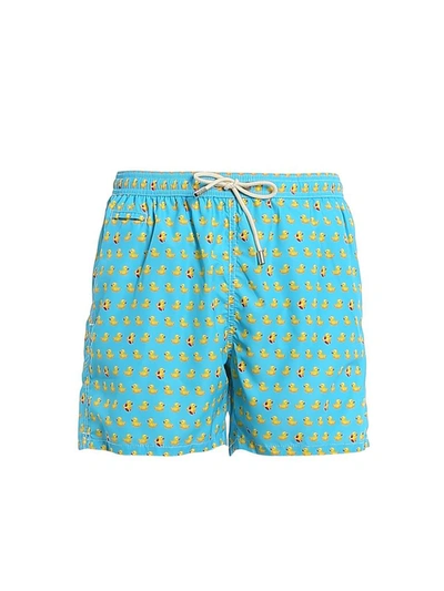 Mc2 Saint Barth Men's Light Blue Polyester Trunks