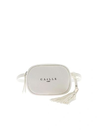 Gaelle Paris Logo Print Belt Bag In White