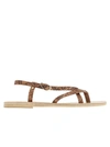ANCIENT GREEK SANDALS ANCIENT GREEK SANDALS WOMEN'S BROWN LEATHER SANDALS,SEMELEBROWN 37
