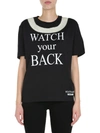 BOUTIQUE MOSCHINO BOUTIQUE MOSCHINO WOMEN'S BLACK COTTON T-SHIRT,120661406555 42