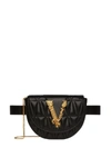 Versace Women's Dv3g984dnatr4k41ot Black Leather Belt Bag