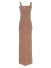 Lemaire Square Neck Maxi Dress In Pink