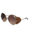 CHLOÉ CHLOÉ WOMEN'S MULTIcolour METAL SUNGLASSES,CE166SL42437742 58