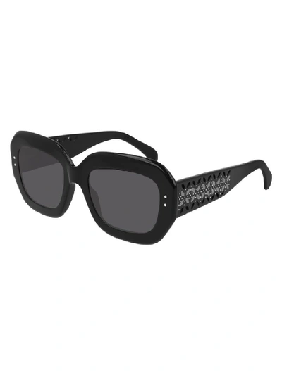 Alaïa Women's  Black Metal Sunglasses