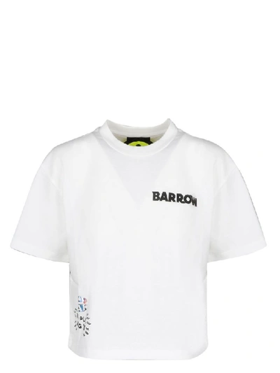 Barrow White Cotton T-shirt With Logo