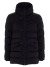 Herno Flap Pockets Padded Coat In Black
