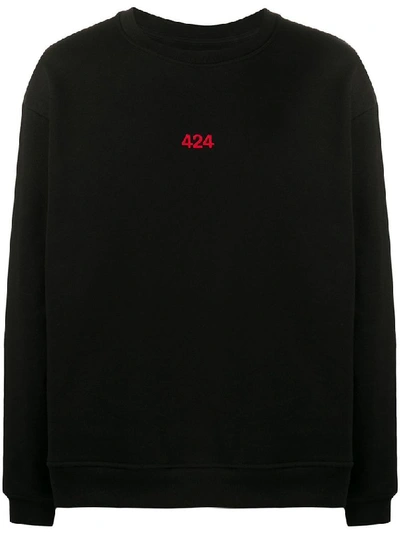 424 Men's Black Other Materials Sweatshirt