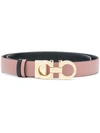 FERRAGAMO SALVATORE FERRAGAMO WOMEN'S PINK LEATHER BELT,698660 85