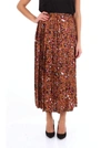 ALTEA ALTEA WOMEN'S BROWN POLYESTER SKIRT,1963700BROWN 46