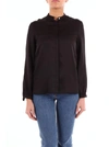 BARBA BARBA WOMEN'S BLACK COTTON SHIRT,521408BLACK 40