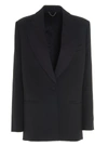 Magda Butrym Silk Oversized Blazer In Black