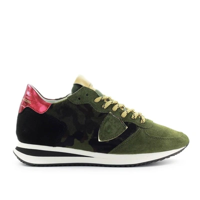 Philippe Model Trpx Pony Camouflage Military Green Sneaker In Militare (green)