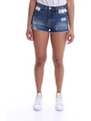 MOLLY BRACKEN MOLLY BRACKEN WOMEN'S BLUE COTTON SHORTS,E1388E20DENIM S