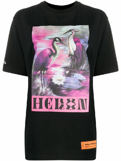 Heron Preston Black 'heron Print' T-shirt