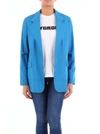 ALYSI ALYSI WOMEN'S LIGHT BLUE WOOL BLAZER,159811A9039LIGHTBLUE 42