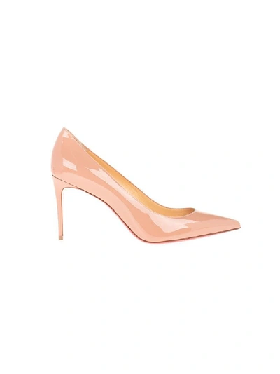 Christian Louboutin Pigalle 85 Blush Patent Leather Pumps In Nude