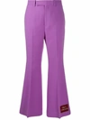 GUCCI GUCCI WOMEN'S PURPLE SILK PANTS,621941ZAD885409 40