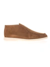 Loro Piana Open Walk Suede Slip-on Desert Shoes In Brown