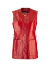 GUCCI GUCCI WOMEN'S RED LEATHER VEST,629531XN3366460 40