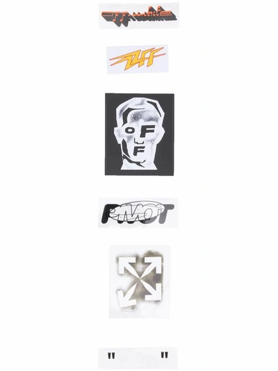 Off-white Masked Face Stickers In White