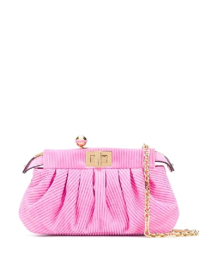 Fendi Pink Leather Shoulder Bag