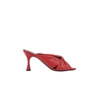Balenciaga 80mm Drapy Leather Sandals In Red