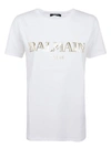 BALMAIN BALMAIN WOMEN'S WHITE COTTON T-SHIRT,UF11350I408GAD L