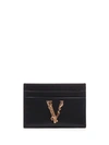 VERSACE VERSACE WOMEN'S BLACK LEATHER CARD HOLDER,DP3H286VD7VITK41OT UNI