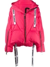 KHRISJOY KHRISJOY WOMEN'S FUCHSIA POLYESTER DOWN JACKET,AFPW001NYSTR59 00